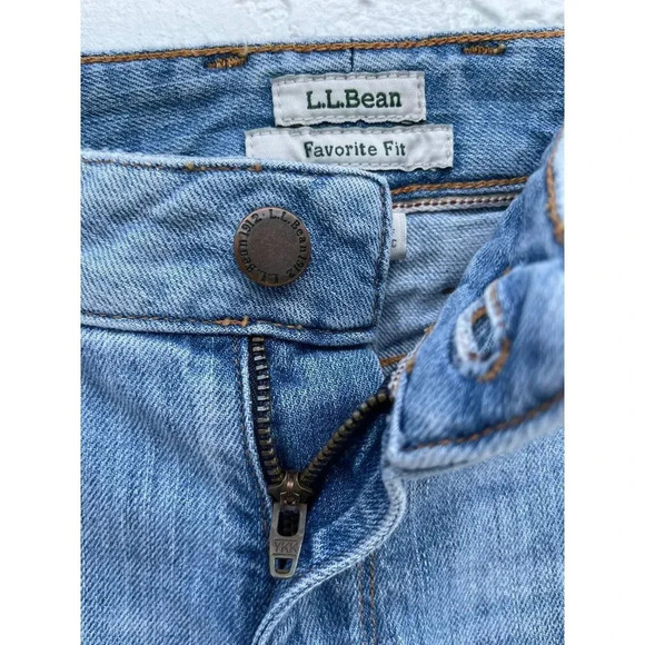 L.L Bean Mens Mid Rise Favorite Fit Denim Jeans Blue Sz 6 Reg - Picture 10 of 12